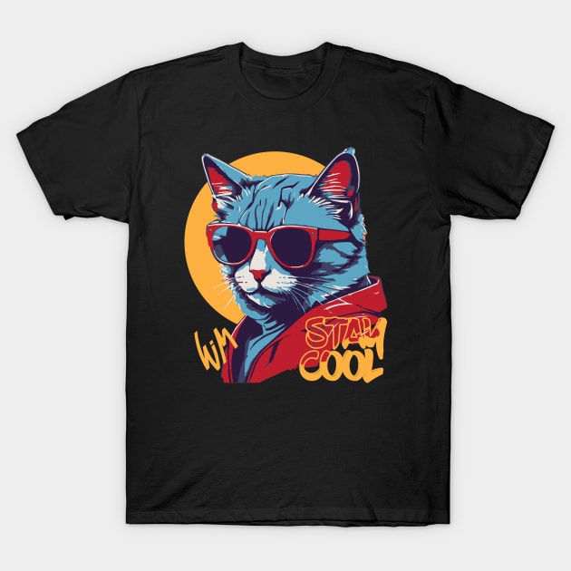 Stay Cool Cat T-Shirt by Wahyuwm48